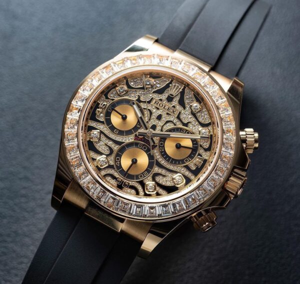The Rolex Cosmograph Daytona Men's White Gold With Dimond Bazel Dial Original Stainless Steel Watch-RCWT2047