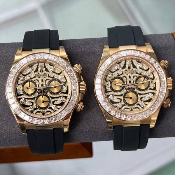 The Rolex Cosmograph Daytona Men's White Gold With Dimond Bazel Dial Original Stainless Steel Watch-RCWT2047 - Image 3