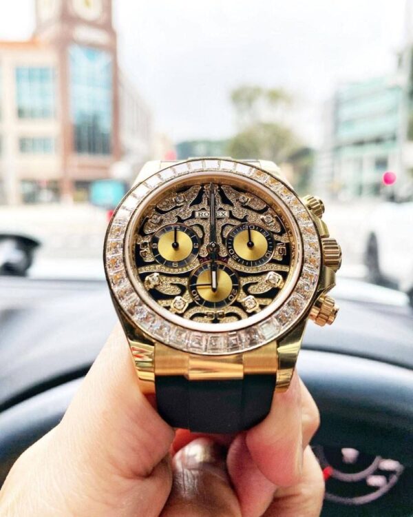 The Rolex Cosmograph Daytona Men's White Gold With Dimond Bazel Dial Original Stainless Steel Watch-RCWT2047 - Image 2