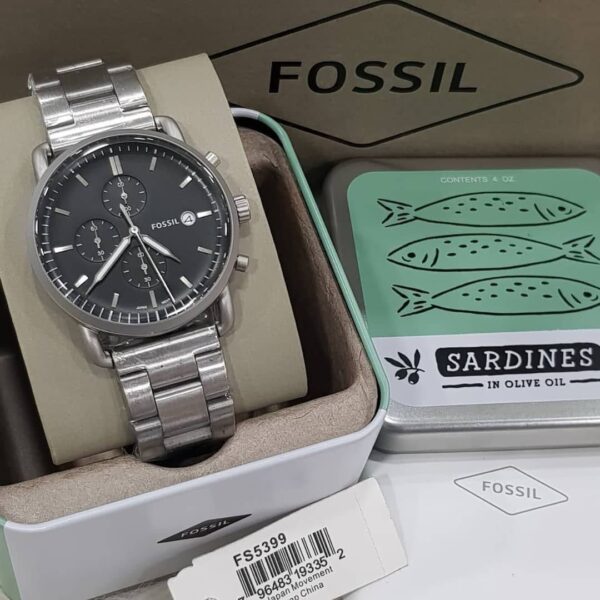 Fossil's Commuter Black Satin Chronograph Watch-RCWT2054 - Image 2