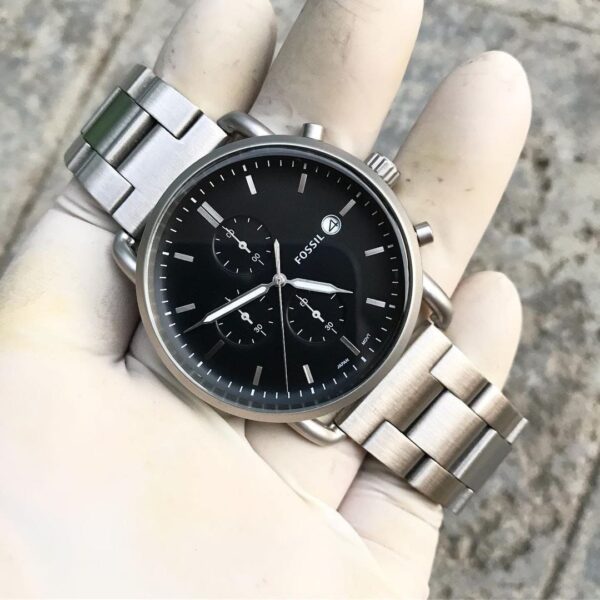 Fossil's Commuter Black Satin Chronograph Watch-RCWT2054 - Image 3
