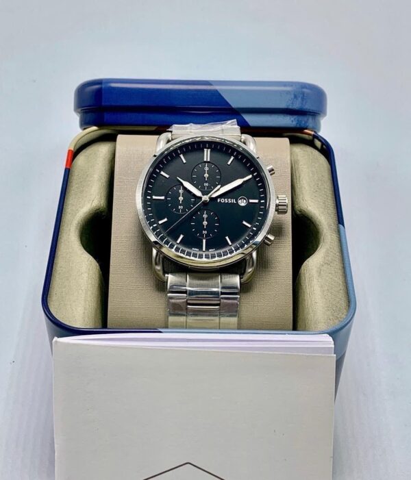 Fossil's Commuter Black Satin Chronograph Watch-RCWT2054 - Image 5