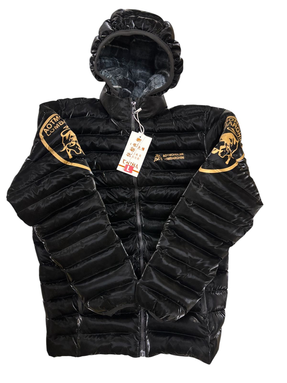 Premium Black Puffer Jacket - Image 3