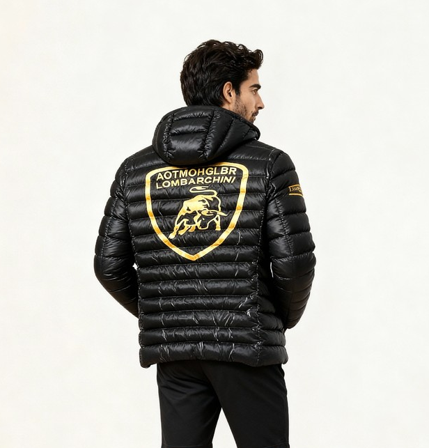 Premium Black Puffer Jacket - Image 2